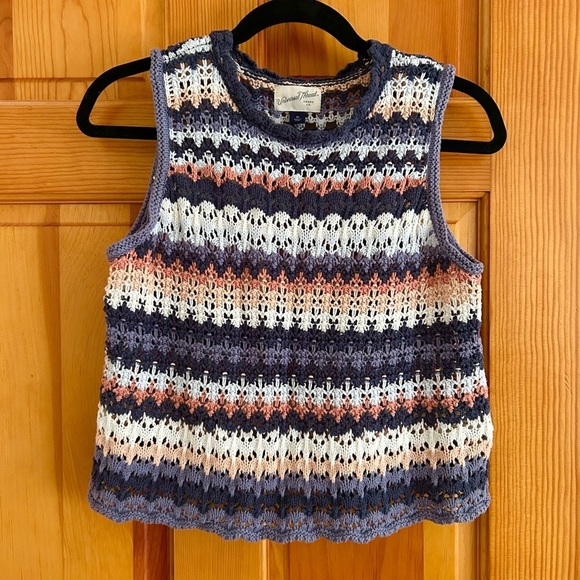 Universal Thread Striped Knit Sweater Vest Tank - Picture 2 of 4